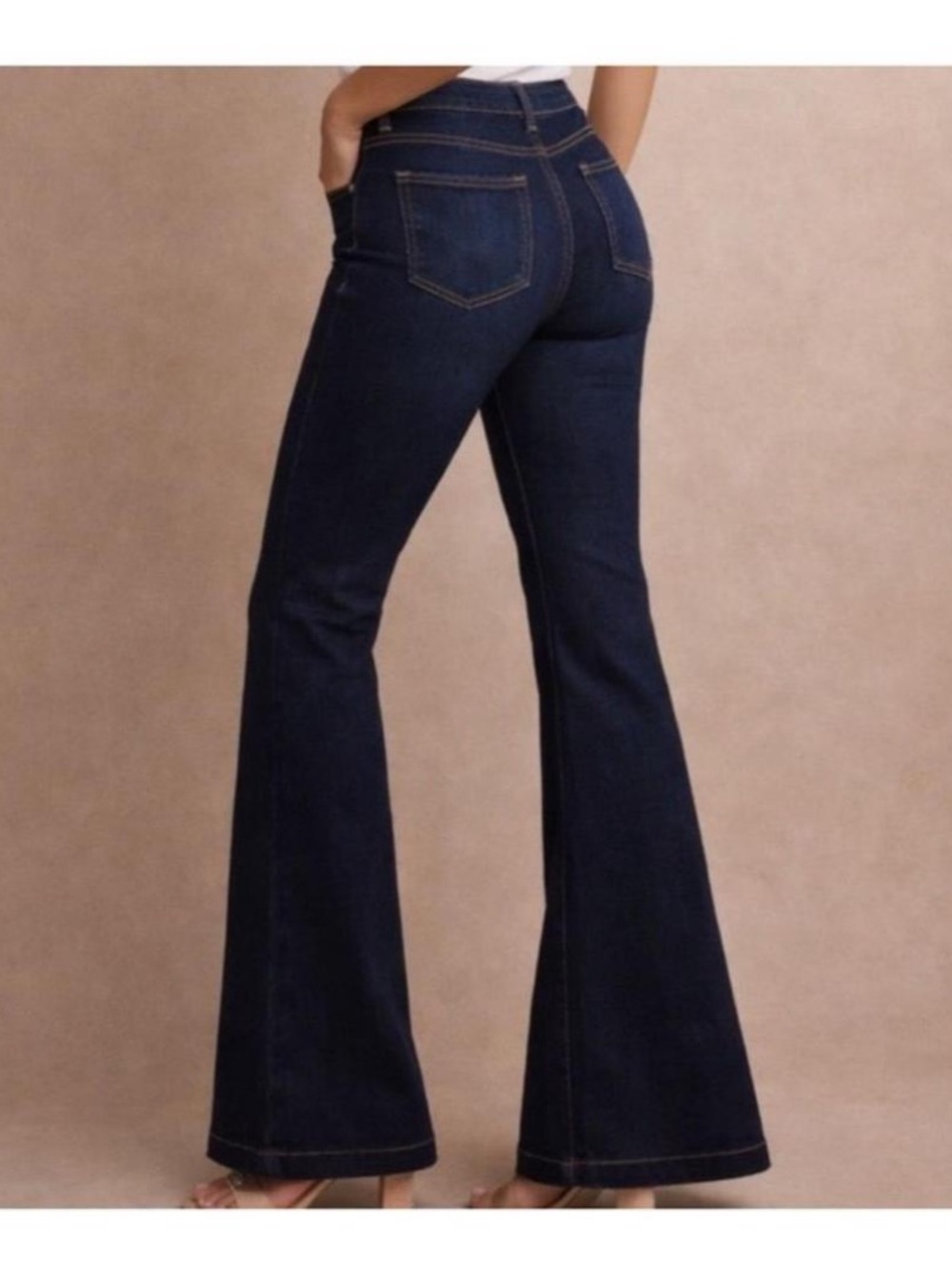 Spanx Clean Indigo Bootcut Trouser Large 34 Inch Inseam pullon